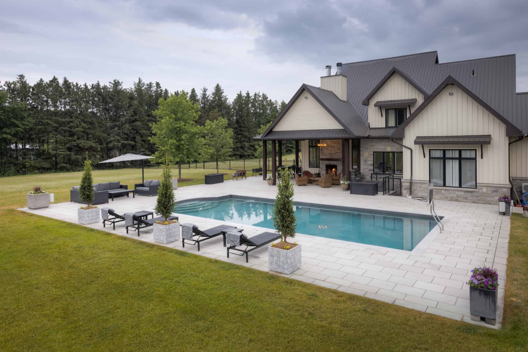 Finished home with pool and terrace